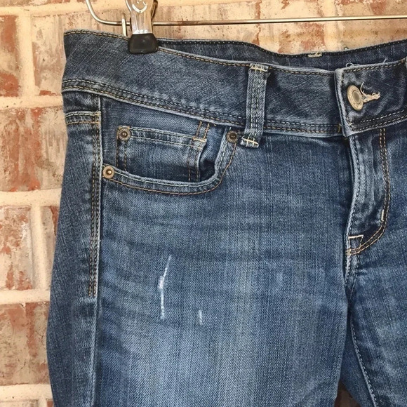 American Eagle Distressed Slim Boot Low Rise Stretch Jeans - Picture 2 of 14